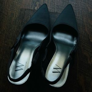 Black worthington 7.5 pointed heels